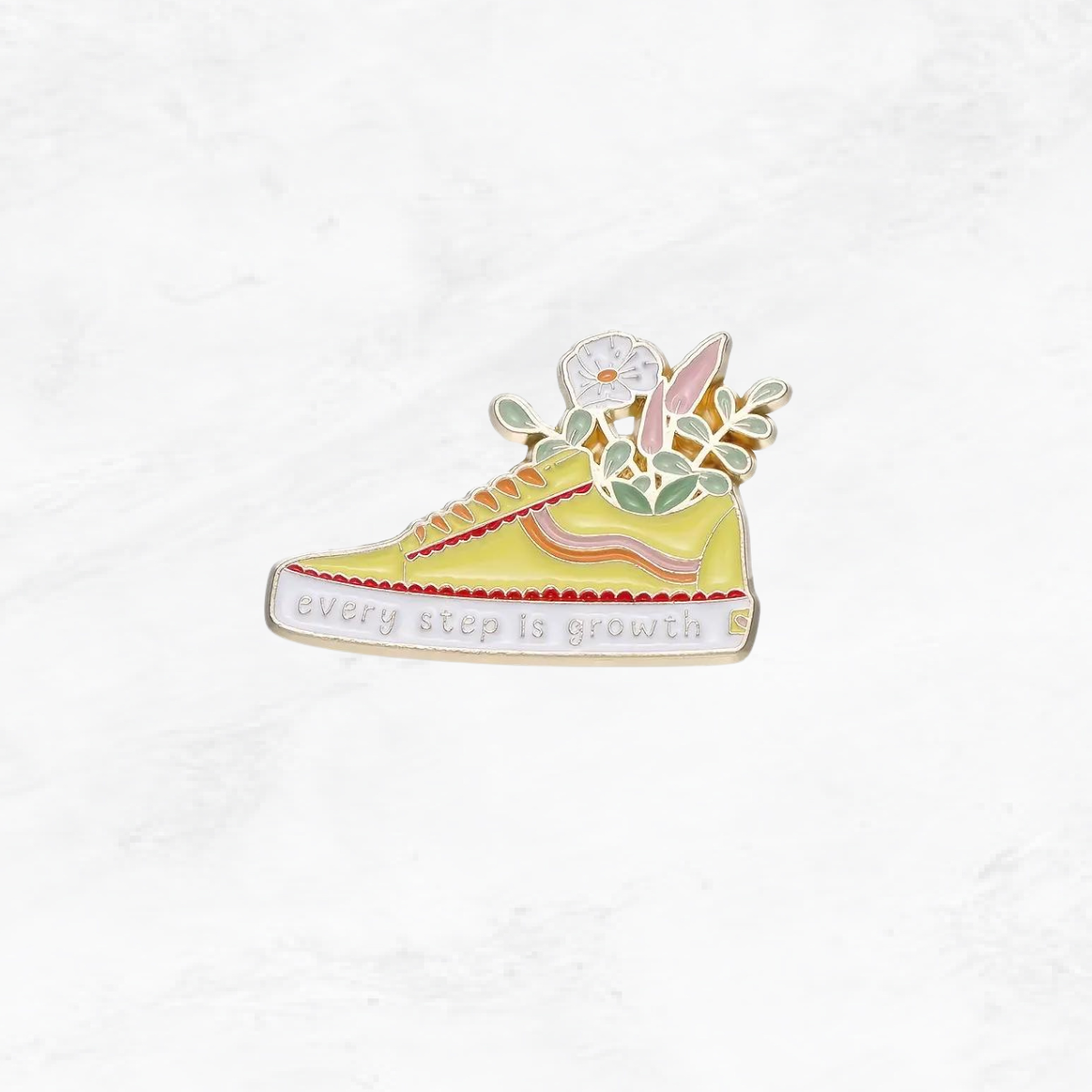 "Every Step Is Growth" Enamel Pin